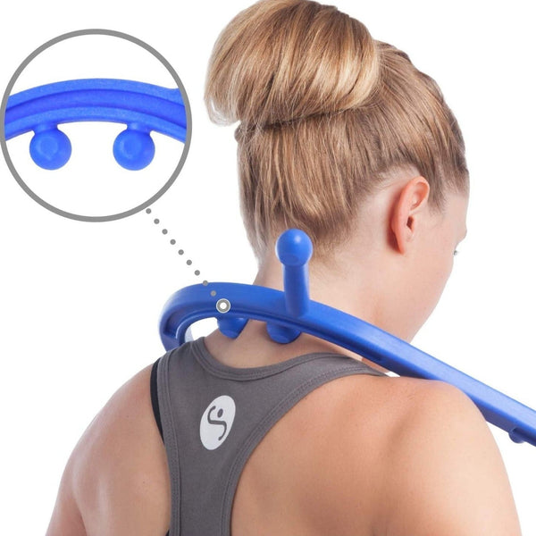 Self-massager with therapeutic hook