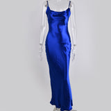 Satin Spaghetti Strap Maxi Dress