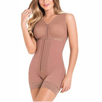 Front Closure Full Body Shapewear Tummy Control Fajas Weight Loss Postpartum Bodysuit Buttocks Lifter Women