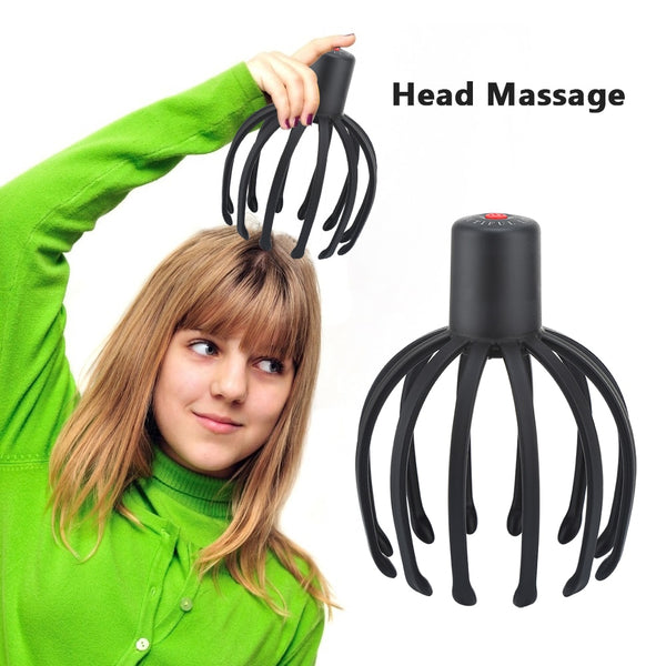 Electric Octopus Claw Scalp Massager Stress Relief Therapeutic Head Scratcher Relief Hair Stimulation Head Massager Health Care