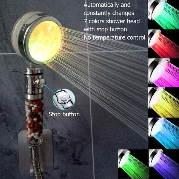 LED Shower Head with Water Filter