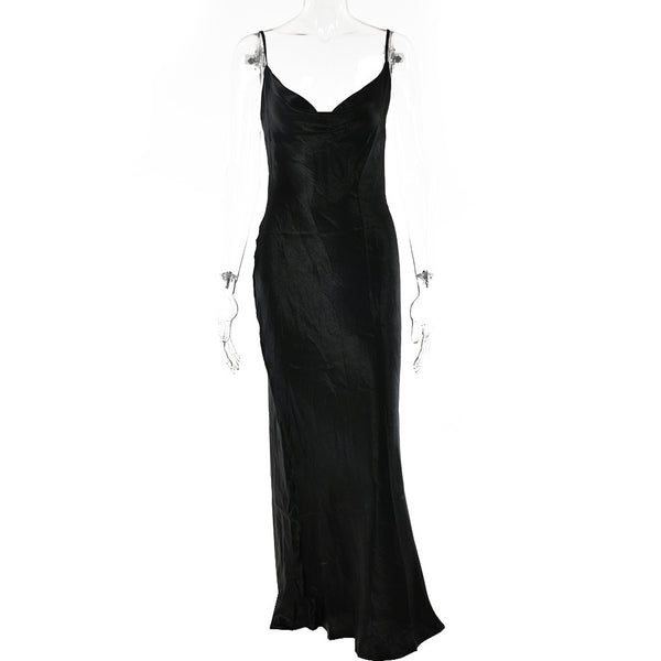 Satin Spaghetti Strap Maxi Dress