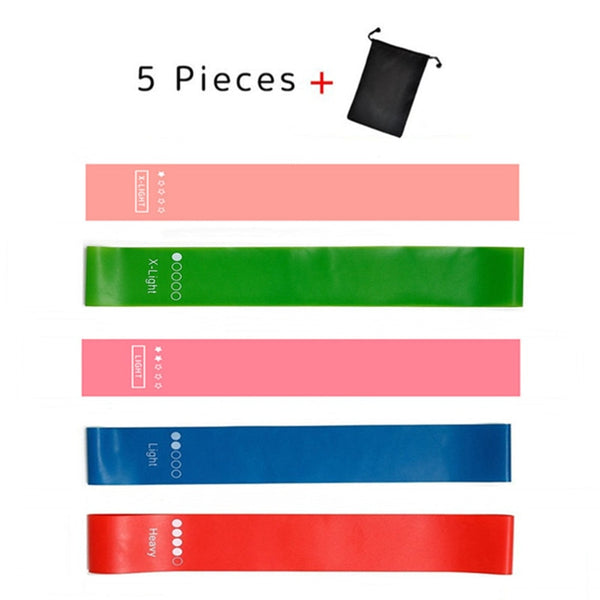 5PCs/Set Elastic Rubber Resistance Bands for Sports Training