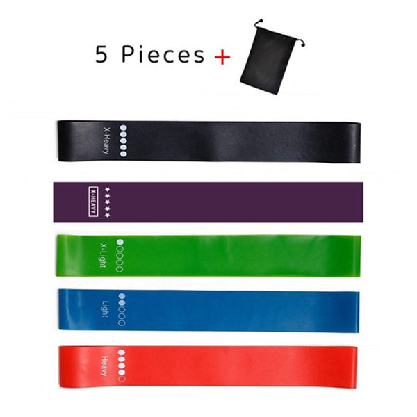 5PCs/Set Elastic Rubber Resistance Bands for Sports Training