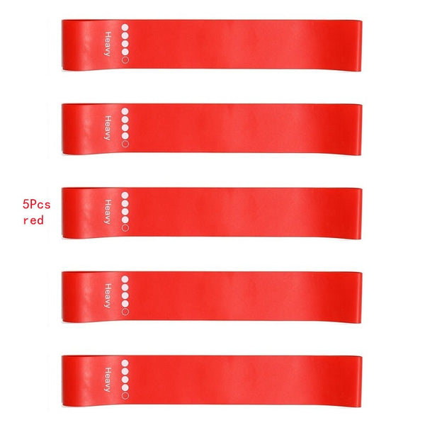 5PCs/Set Elastic Rubber Resistance Bands for Sports Training