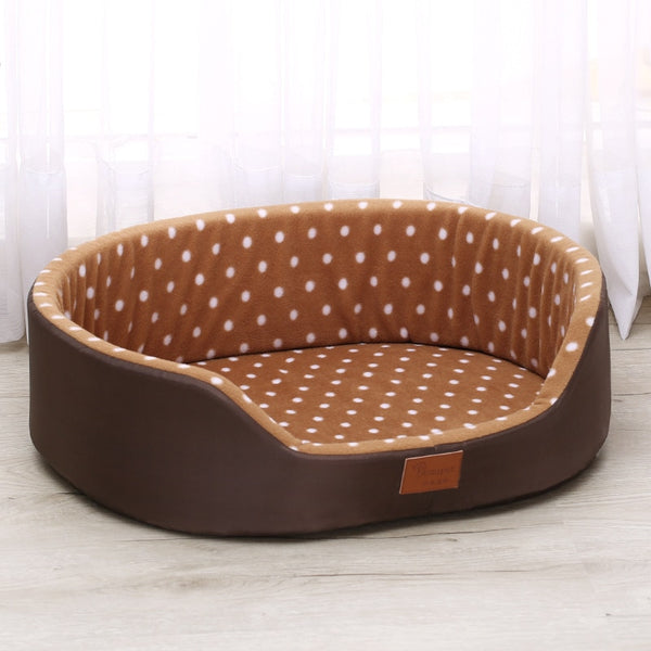 Double-sided bed for dog and cat, house sofa, soft fleece, warm bed