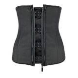 Women Latex Waist Trainer Body Shaper Corsets with Zipper Cincher Corset Top Slimming Belt Black Shapers Shapewear Plus Size