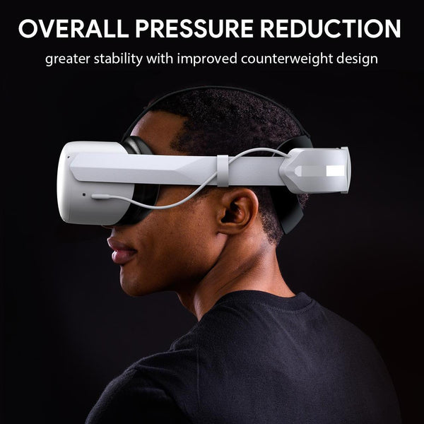 Head Strap with Battery for Oculus Quest 2 Extend Playtime Adjustable Comfortable Elite Strap VR Replacement Accessories