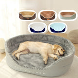 Double-sided bed for dog and cat, house sofa, soft fleece, warm bed