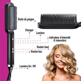 Hair straightener in brush